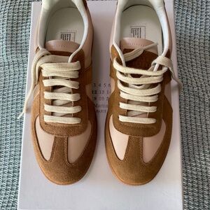MM6 Maison Martin Margiela Brown and Cream Sneakers